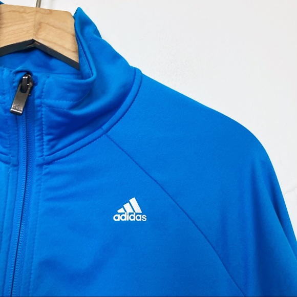 Adidas climalite zip up track jacket blue white - Picture 4 of 11